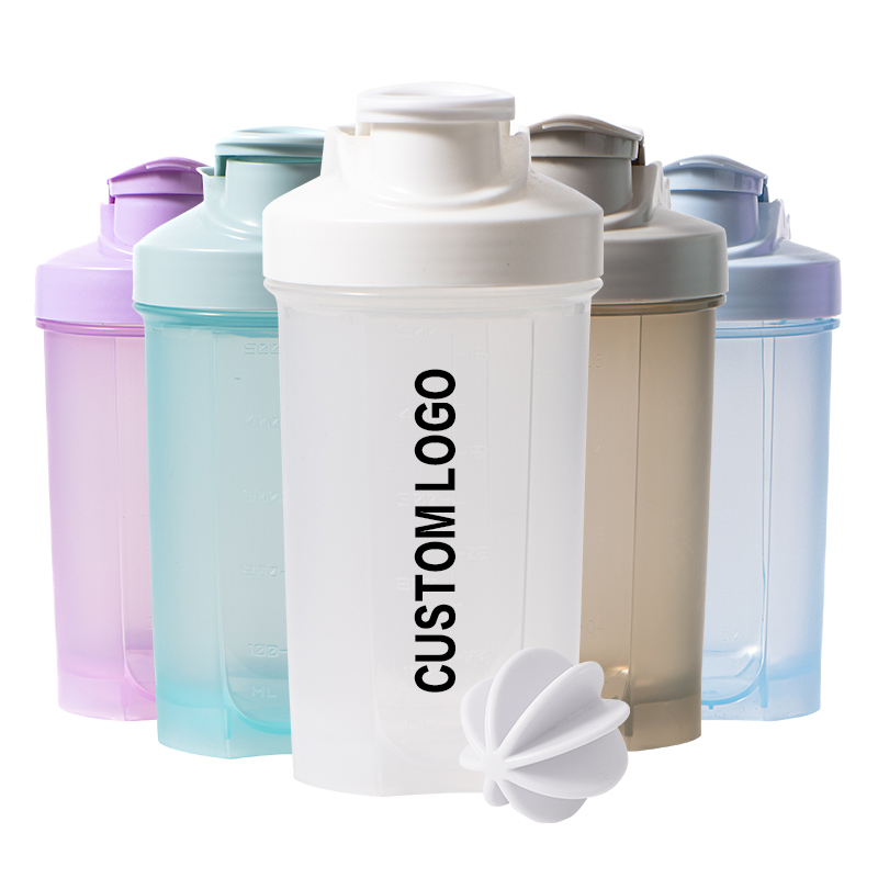 Oem&Odm Wholesale Custom logo Transparent Portable Cute BPA-Free Plastic Sport Drinking Shaker Water Bottle with Lid