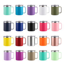 Custom 12oz 14oz 16oz 20oz Stainless Steel Double Wall Thermal Travel Vacuum Tumbler Coffee Mug With Handle