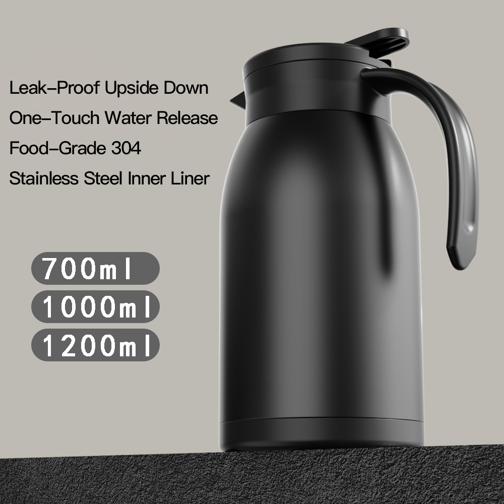 High Quality Wholesale Double Wall Tea Pot Colored Thermal Insulated Coffee Cafe Kettle Stainless Steel Thermos Tea Pot