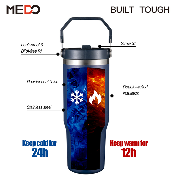 Factory Wholesale Promotional BPA Free Vacuum Insulated Stainless Steel Sports Protein Shaker Water Bottle for Travel Camping Car with Custom Logo