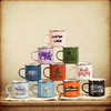 Wholesale Non Toxic Food Safe Galaxy Colored Customized Enamel Tableware Metal Steel Camping Outdoors Coffee Enamel Mugs Cup