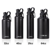 Custom 32oz 40oz Stainless Steel Water Bottles Leak Proof Vacuum Insulated Thermos Flask Powder Coated Water Bottles for Camping