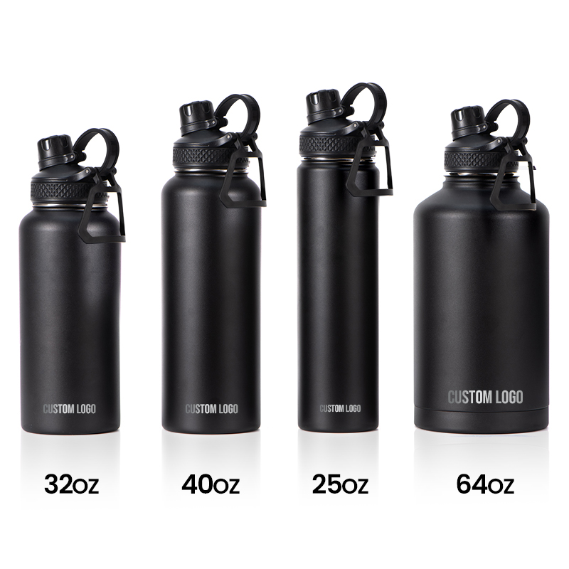 Custom 32oz 40oz Stainless Steel Water Bottles Leak Proof Vacuum Insulated Thermos Flask Powder Coated Water Bottles for Camping