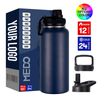 Custom Laser Logo Thermos Water Bottle Double Wall Sport Stainless Steel Hot Insulated Water Bottles Gym Water Bottle