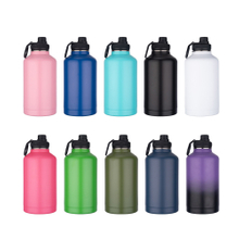 Wholesale Custom logo High Quality 64oz Stainless Steel Tumblers Flasks Double Wall Thermos with Straw for School