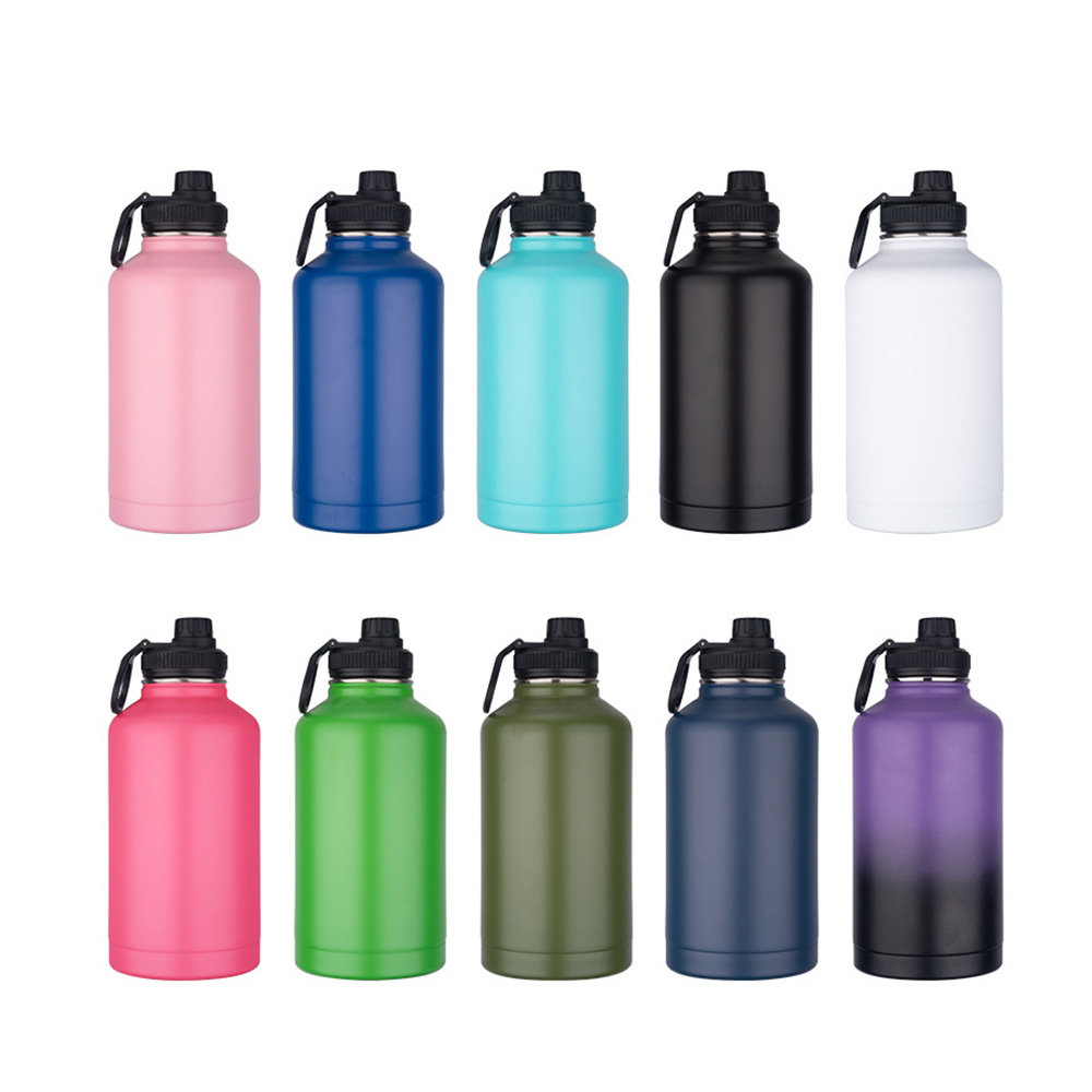 In Bulk High Quality 304 Stainless Steel Tumblers Flasks Large 64oz Vacuum Insulated Tumbler with Straw for Camping