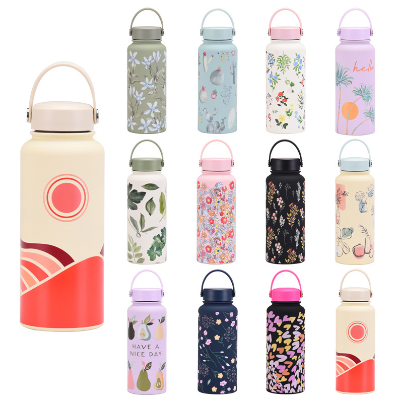 Wholesale Custom Design New Powder Coated Double Wall Insulated Stainless Steel Vacuum Flask Thermal Water Bottle