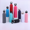 Factory Customized Bamboo Lid 500ml Double Wall Water Bottle Stainless Steel Vacuum Flask Sports Bottle with Different Lids
