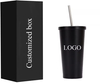 wholesale 500ML/17oz Stainless Steel Tumbler with Straw And Lid Vacuum Insulated Ice Coffee Cup with Straw