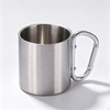 Wholesale 220ml 300ml Stainless Steel Camping Mug with Carabiner