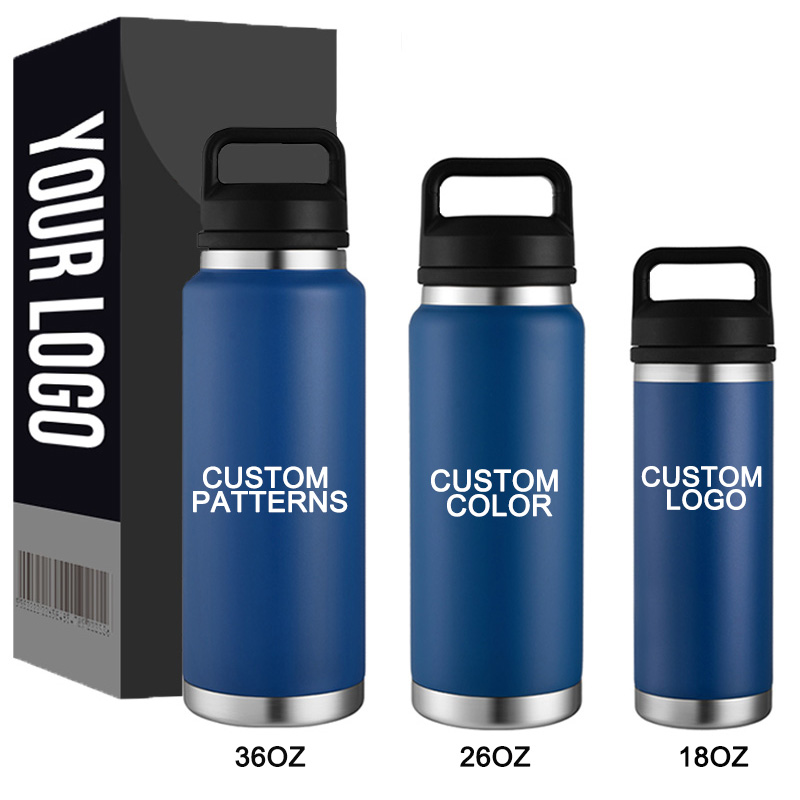 OEM ODM Factory Hot Sales Stainless Steel Vacuum Insulated Wide Mouth Handle Lid Tumbler Keep Hot Cold Eco-Friendly Sports 12-24