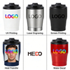 New 300ml Double Wall Vacuum Coffee Cup with Flip Lid | Custom Logo Stainless Steel Travel Mug