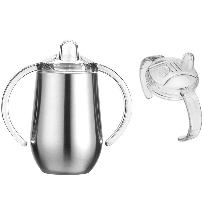 Factory Wholesale Customizable Logo Color Stainless Steel Natural Color Tumbler Mug Stainless Steel Water Bottle with A Variety of Lids