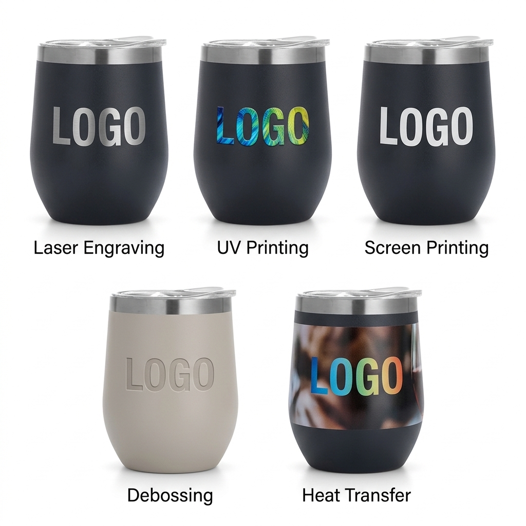 Wholesale 12oz Stainless Steel Egg Shape Wine Tumbler