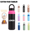 550ML Insulated Stainless Steel Tumbler with Handle | One-Push Leak-Proof Lid | BPA-Free Threadless Travel Water Bottle for Gym Camping